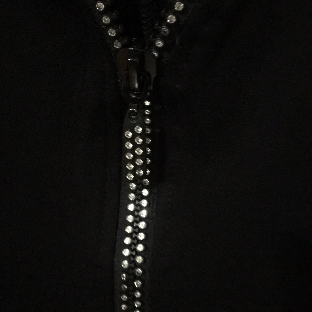 BLING ZIPPER BLACK DRESS - Picture 7 of 7
